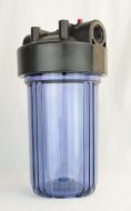 Big Blue Clear Filter housing 1" NPT Ports w/ Pressure Relief for 4 ½ " X 10" Filter Cartridges