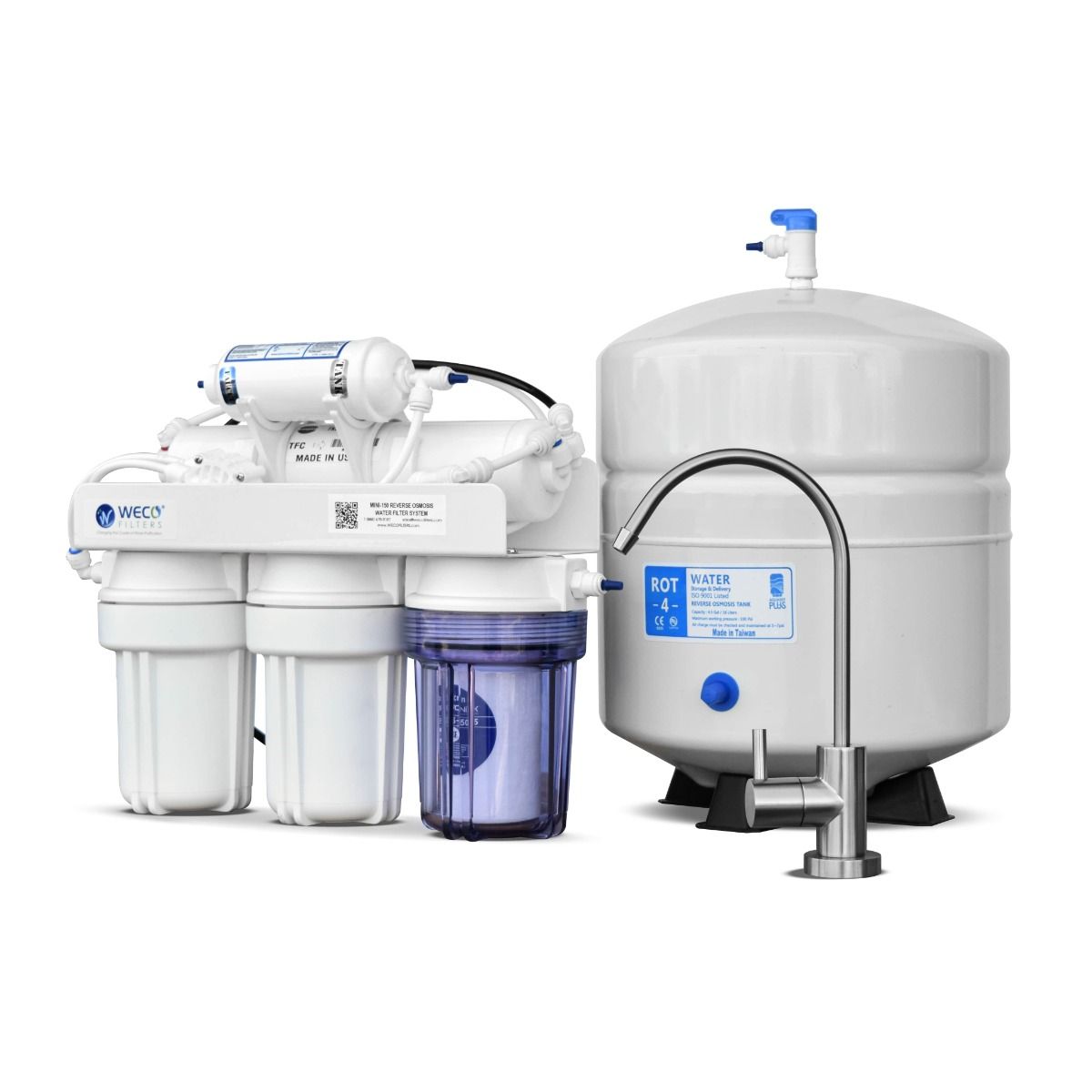 WECO Compact Undersink Reverse Osmosis Water Filtration System