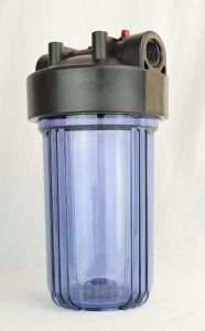 BB Clear Filter housing 1" NPT Ports w/ Pressure Relief for 4 ½ " X 10" Filter Cartridges