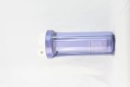 Hydronix 10" Clear Body, White Flat Cap -1/4" Female NPT In/Out RO Housings