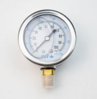 Water Pressure Gauge - 2.5" Face - 1/4" MNPT Bottom Mount 