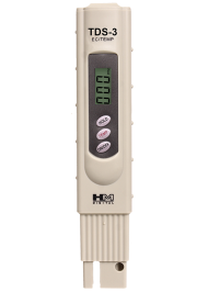 HM Digital TDS-3 Handheld TDS Meter with Carrying Case with 0 – 9990 ppm (mg/L) Range and +/- 2% Accuracy