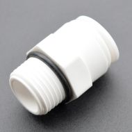 1/2" Tube x 1/2" NPTF Male Connector with O-ring