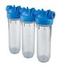 Atlas Filtri Blue - Clear Triple Series Housing w/ Pressure Relief 2.5