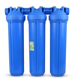 Atlas Filtri RA1803722 DP BIG 20 TRIO - 1” NPT IN AB- Blue/Blue Triple Series Housing