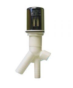 Dishwasher Style Air Gap for RO w/½” FIP connection (Includes ½” MIP x ¼” Push Connector), Chrome Color