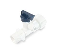 WECO Angle Stop Valve Adapter with 1/4" Tube Outlet