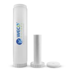 Empty White Refillable Cartridge 4.5" x 20" for Big Blue 20" Housings with Sediment Filter