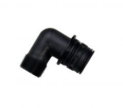 1” 90° Drain Housing (5812) (Includes adapters to accommodate small, medium, large button) (1-35 GPM)
