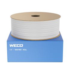 1/4" O.D. White Poly Tubing 1000 FEET / ROLL