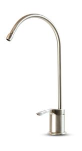 US Brushed Nickel Horizontal Turn Handle RO Drinking Water Faucet - Made in U.S.A.