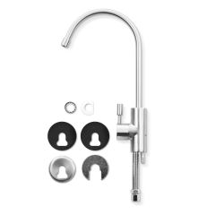 Brushed Nickel Air Gap Luxury Small Goose Neck Faucet for RO Water Filters