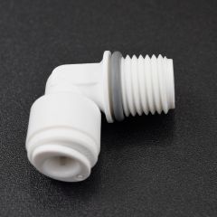 1/4" Tube x 1/4" NPTF Fixed Elbow for Water Filters