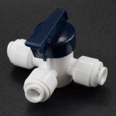 1/4" Tube x 1/4" Tube x 1/4" Tube 3-Way Inline Ball Valve for Water Filters