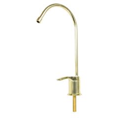 US Style Polished Brass Horizontal Turn Handle RO Drinking Water Faucet - Made in U.S.A.