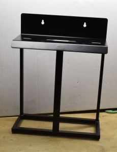 Floor Stand Bracket Black Powder Coated Steel for 4.5 Inch Diameter BB 10 Inch Tall Two Housings