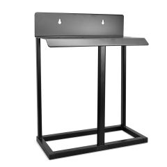 Floor Stand Bracket Black Powder Coated Steel for 4.5 Inch Diameter BB 10 Inch Tall Two Housings