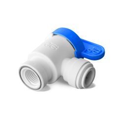 Tank Bal Valve 3/8" Quick Connect Tube x 1/4" NPTF