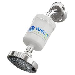 WECO Multi Stage Dechlorinating Shower Filter with Shower Head - White