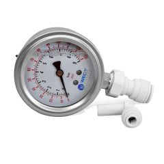 WECO Water Pressure Gauge with 3/8" and 1/4" Quick Connect Fittings