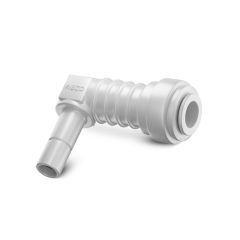 WECO Check Valve Elbow  1/4" Stem x 1/4" Tube Quick Connect