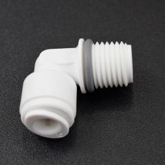 1/4" Tube x 1/4" NPTF Fixed Elbow for Water Filters