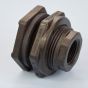 Bulkhead Poly Tank Fitting 1 in FNPT x 1 in FNPT  2-1/4 in Hole with Gasket