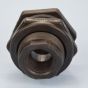 Bulkhead Poly Tank Fitting 1 in FNPT x 1 in FNPT  2-1/4 in Hole with Gasket
