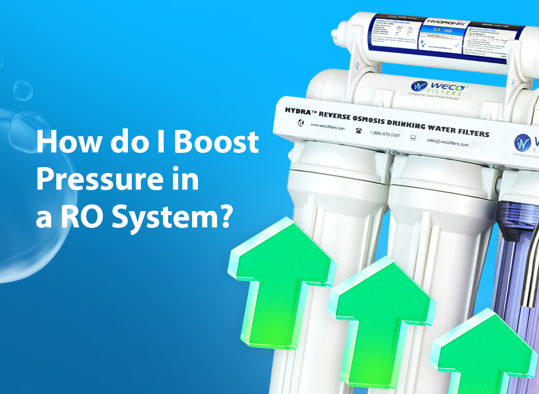 How do I boost pressure in a reverse osmosis system?