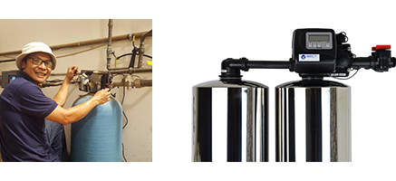 Automatic backwashing filters
